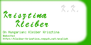 krisztina kleiber business card